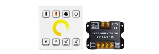 Controller DIMMER pentru Bandă LED CCT cu Telecomandă Touch 10A 12-24V