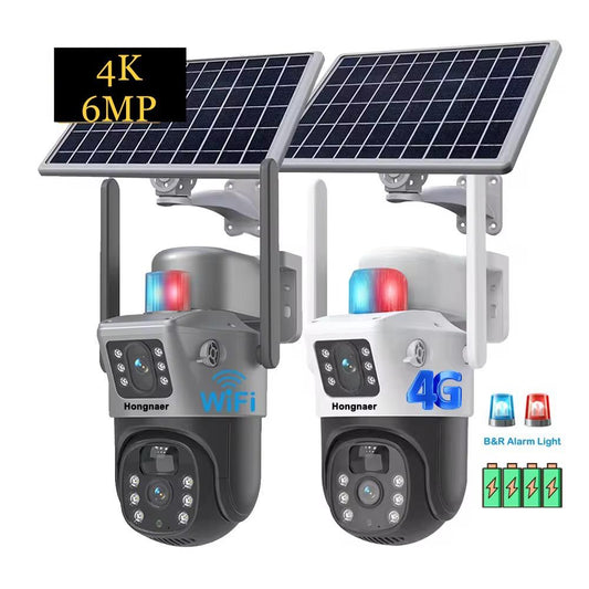 camera supraveghere 4G AI 4K cu panou solar și SIM