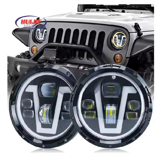 lupa far led auto 85w 9000lm 7 inch 4 moduri iluminare