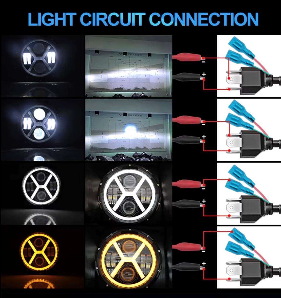 proiector auto led 95w 10000 lumeni far 7 inch