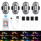Set Lampă LED Stroboscop RGB MS Donwof pentru Mașină și Motocicletă cu 8 Culori și Control Wireless