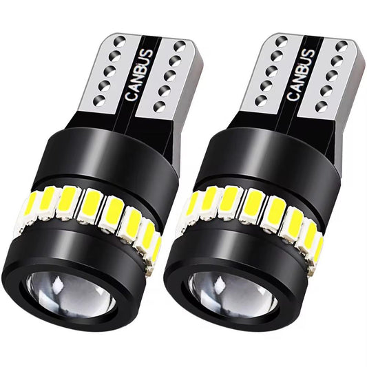 Set 2 becuri LED T10 2016 18 SMD Alb Rece 6500K CANBUS 12V