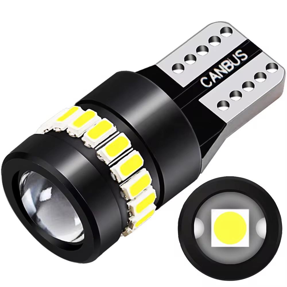 Becuri LED auto T10 2016 cu Lupa și CANBUS fără eroare