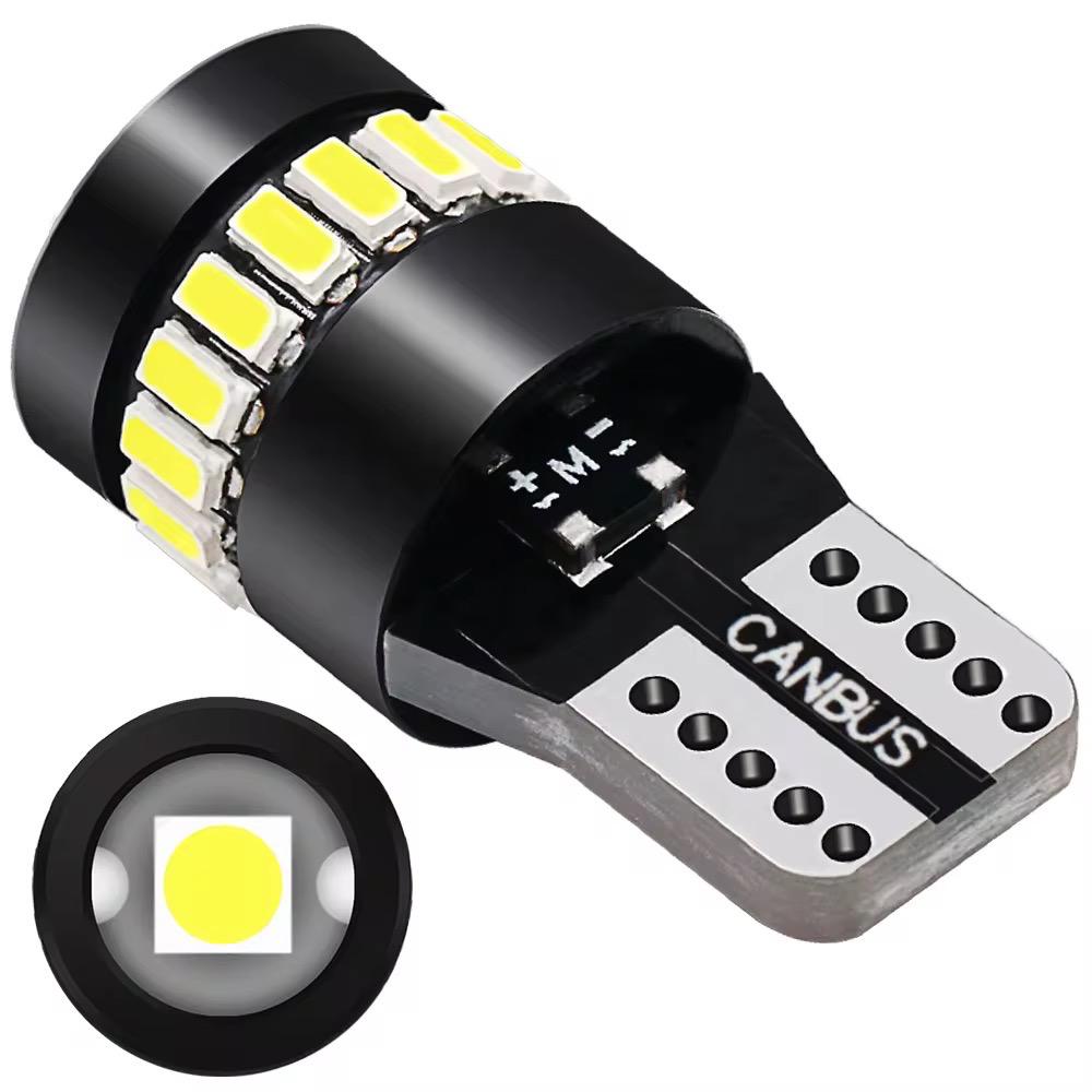 Becuri LED T10 2016 18 SMD Alb Rece 6500K pentru mașină