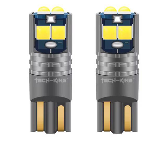 Set 2 becuri LED T10 3030 6 SMD Alb Rece 6500K CANBUS 12-24V