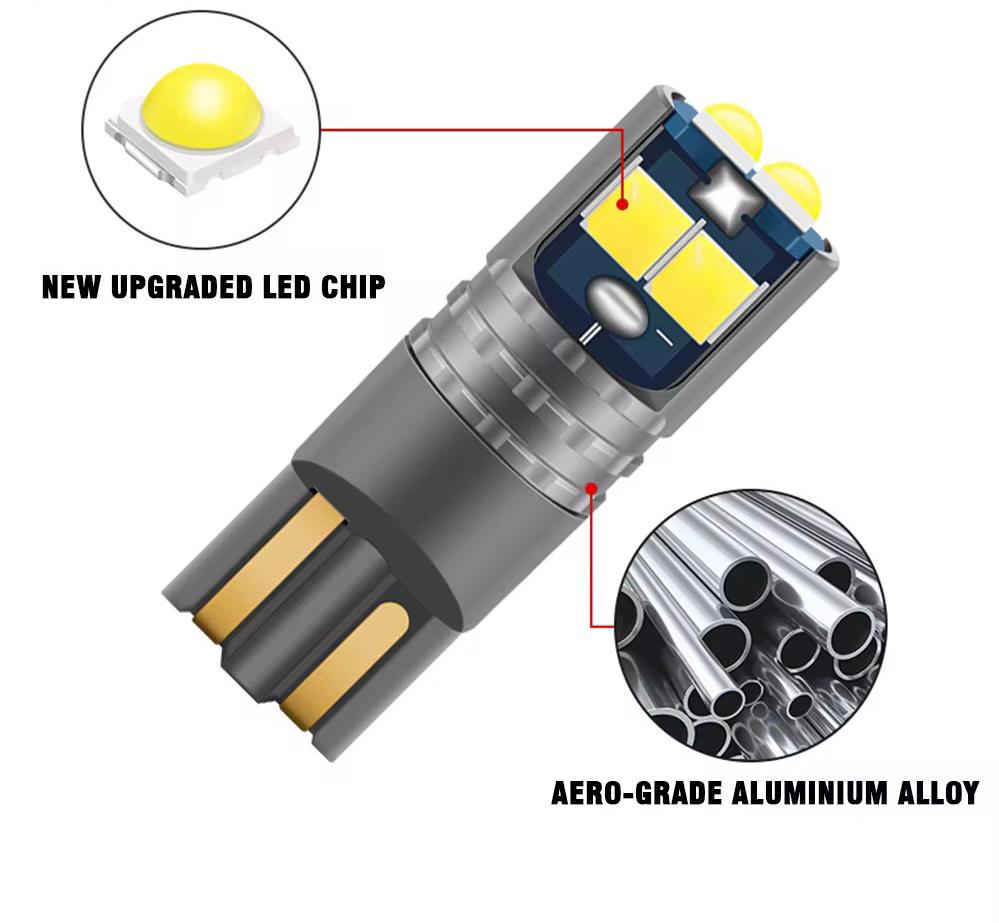Becuri LED auto T10 3030 CANBUS fără eroare luminozitate maximă