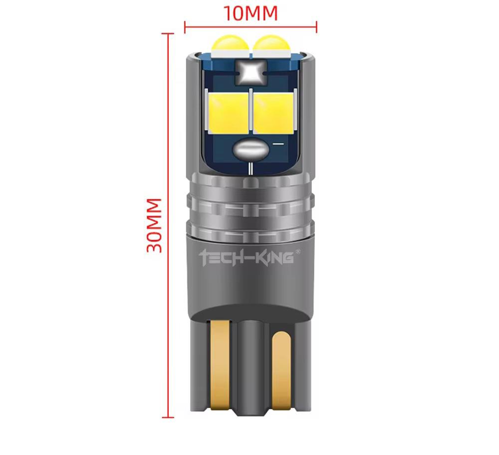 Becuri LED T10 3030 6 SMD Alb Rece 6500K pentru mașină