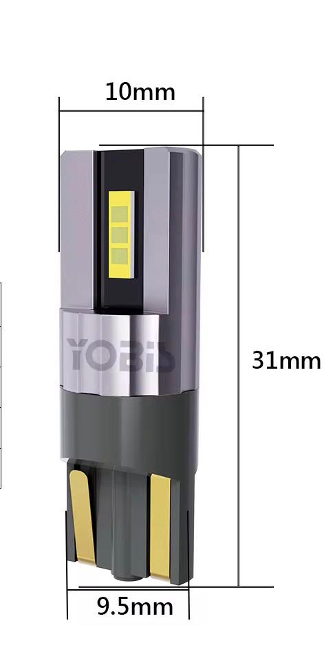 Becuri LED T10 1860 Plug & Play 2 SMD Alb Rece 6500K CANBUS