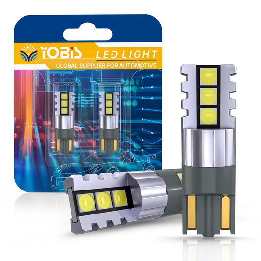 Set 2 becuri LED T10 3030 6 SMD Alb Rece 6500K CANBUS 9-30V