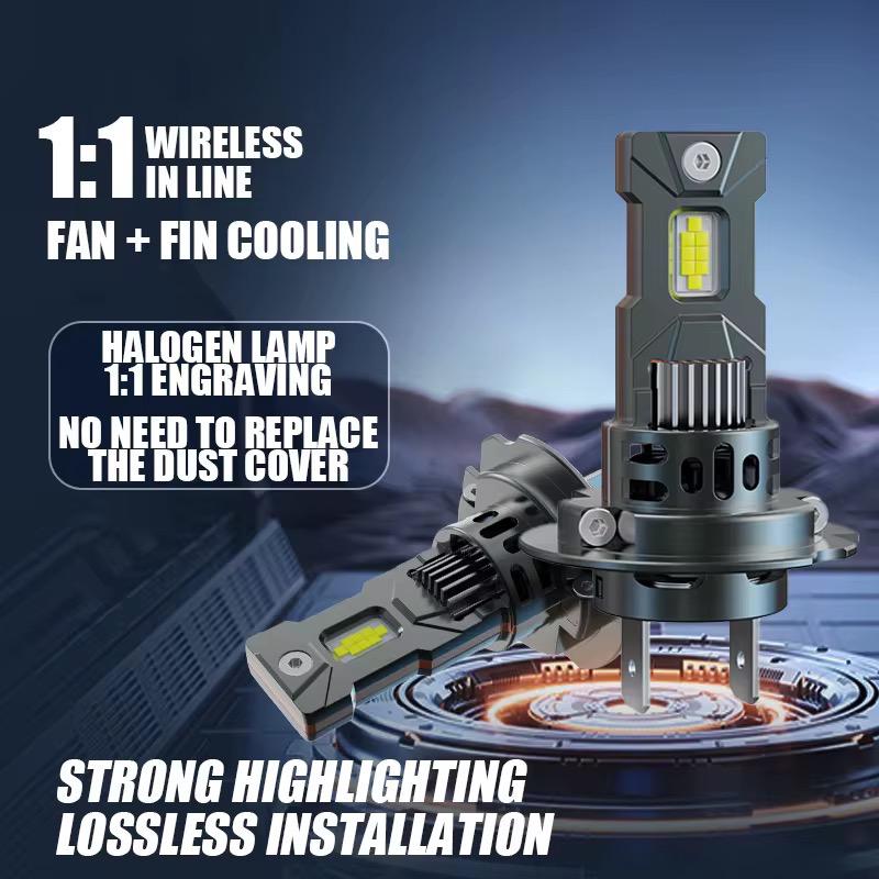 Set 2 Becuri LED Auto H7 Multimodel CANBUS 150W 19.000LM – Model Nou 2026 cu Ventilator si 4x Chip 3570 Ultra Puternic pentru Vizibilitate Maxima