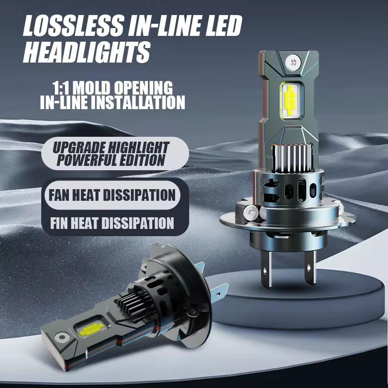 Set 2 Becuri LED Auto H7 Multimodel CANBUS 150W 19.000LM – Model Nou 2026 cu Ventilator si 4x Chip 3570 Ultra Puternic pentru Vizibilitate Maxima