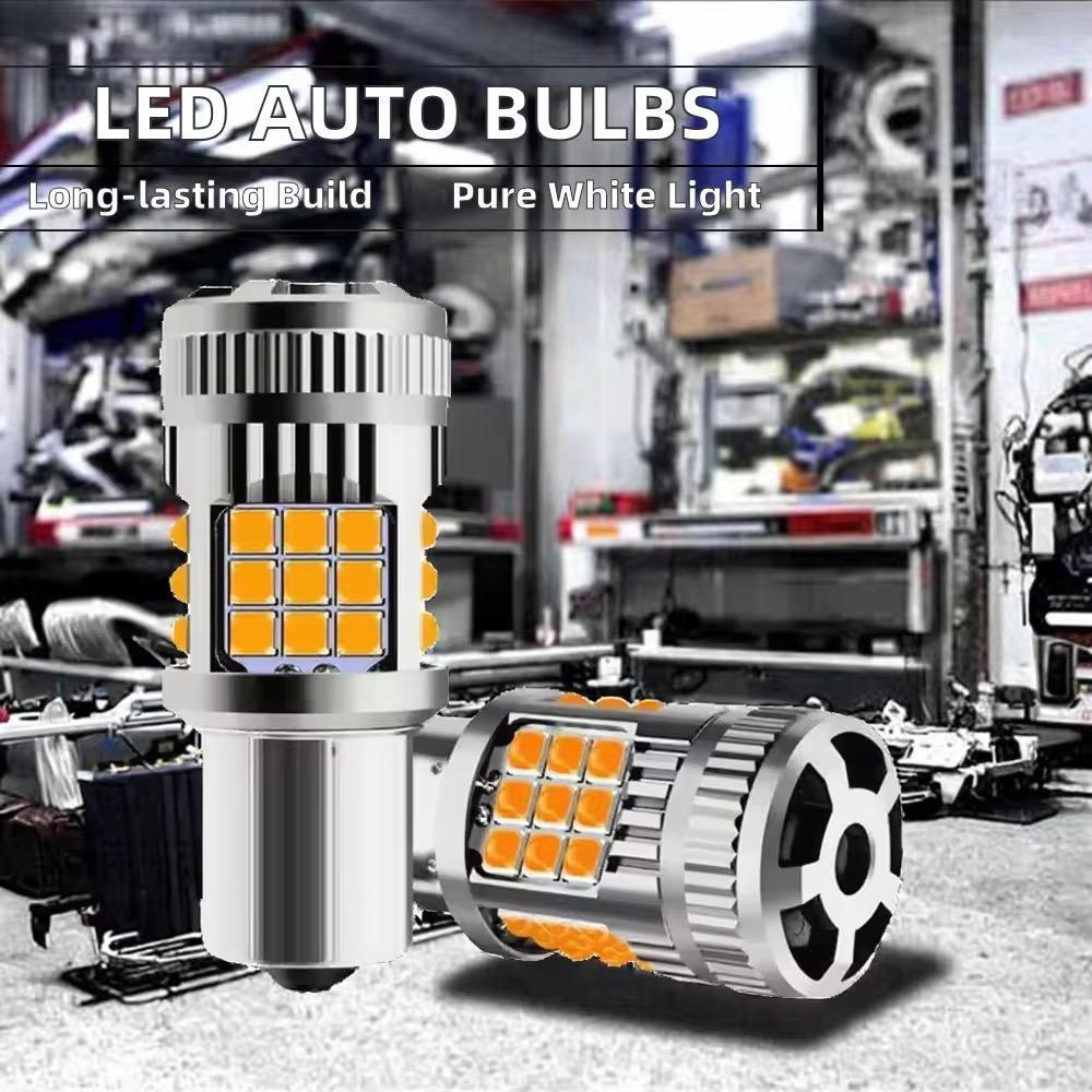set 2 becuri led semnalizare auto portocalii fara eroare canbus