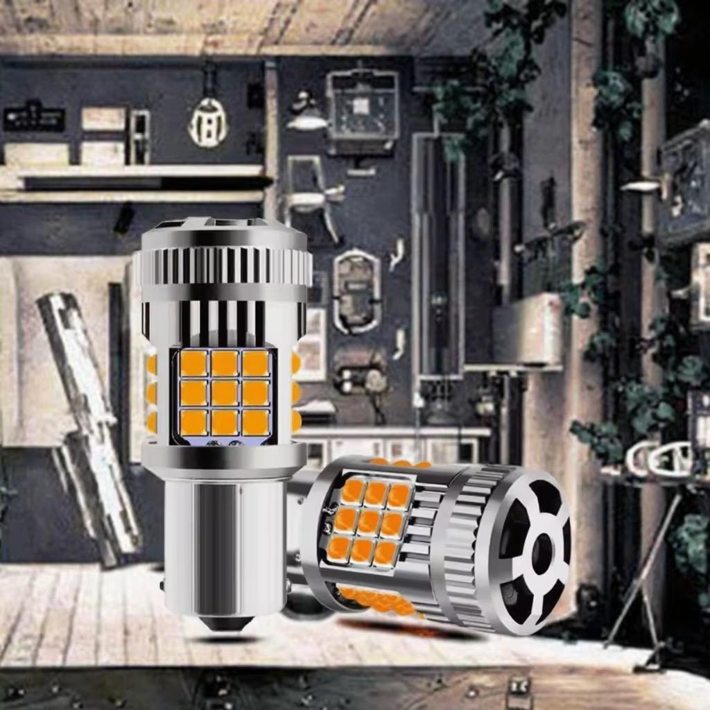 bec led semnalizare portocaliu p21w 1156 cu ventilator racire