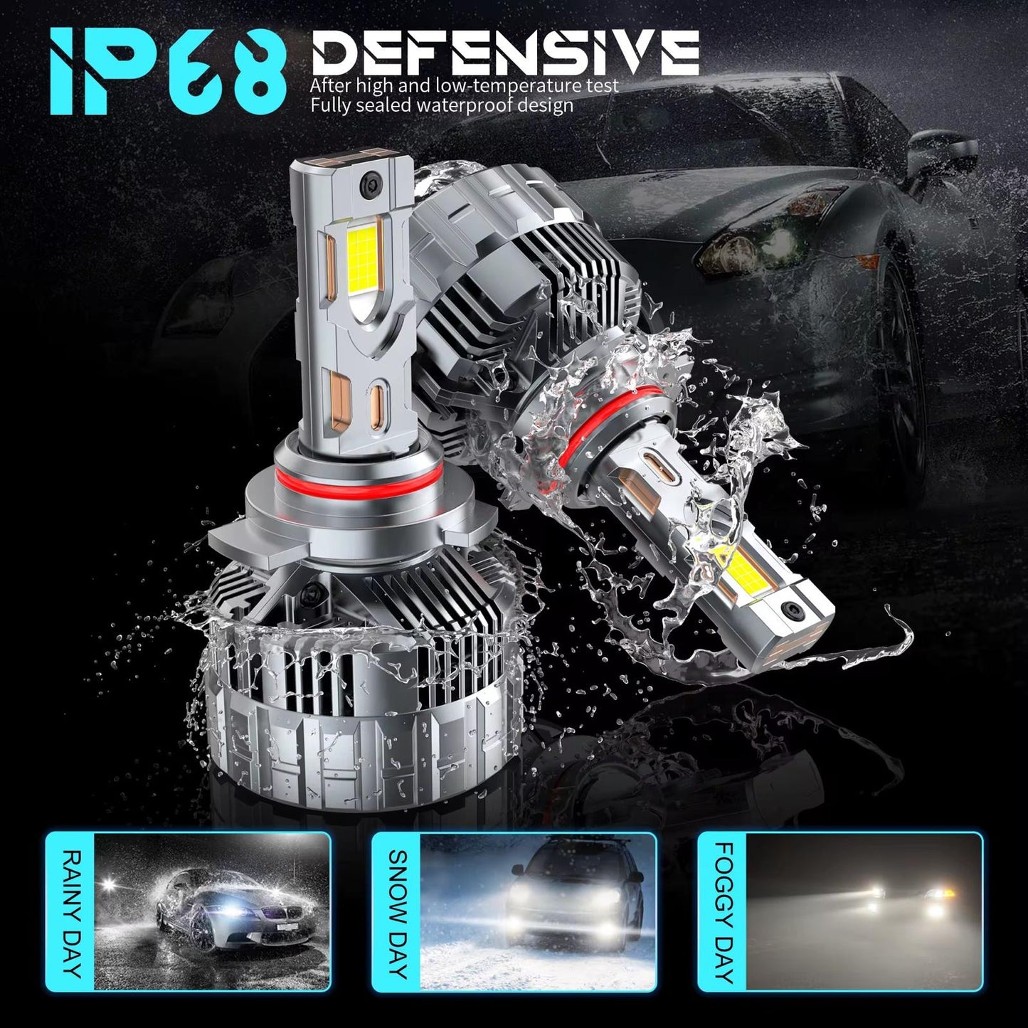 set 2 becuri led auto canbus iluminare puternica 28000 lumeni