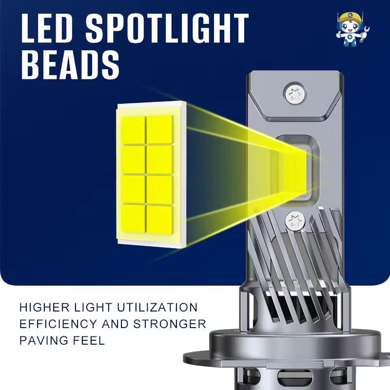 iluminare auto led h7 200w 6000k model nou 2026