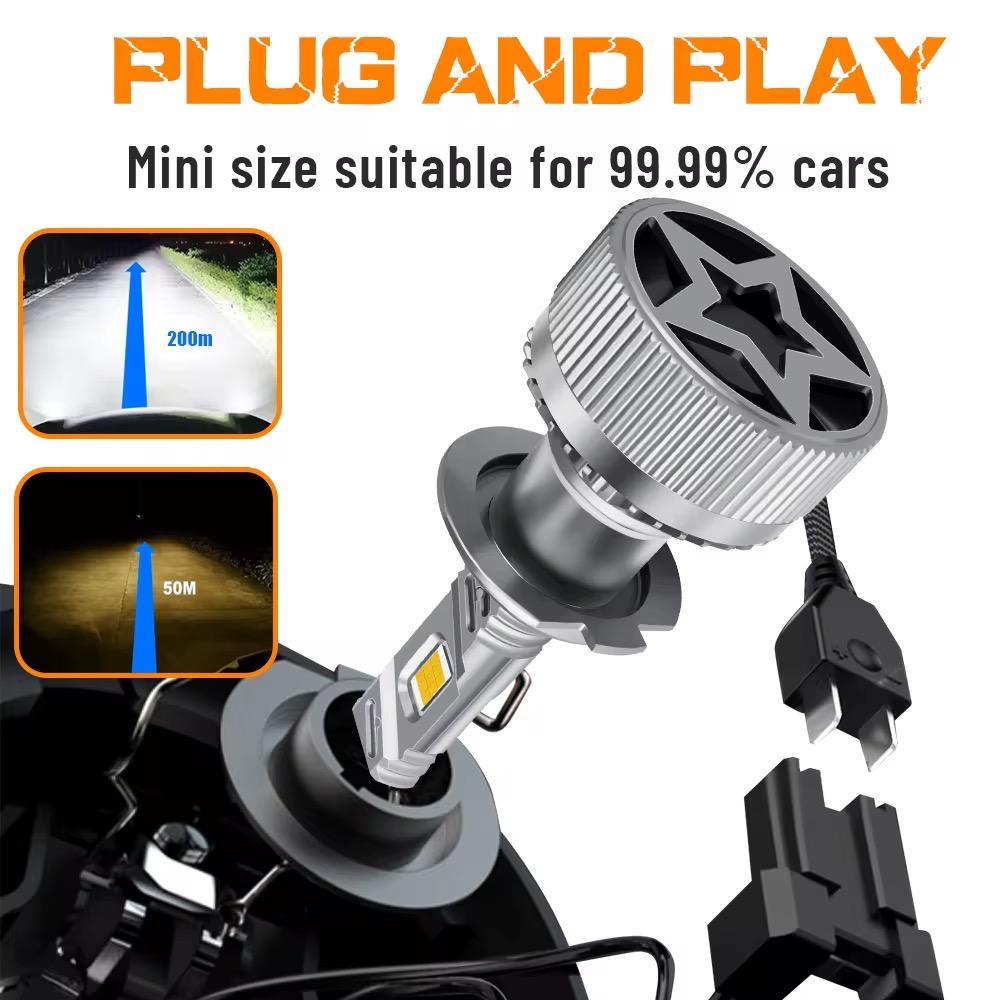 Set becuri LED auto H7 CANBUS 380W 23000LM alb rece 6000K High Quality 4575