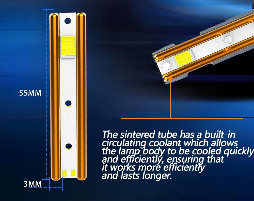 Becuri LED auto H7 430W 35000LM lumina intensa alb rece 6000K
