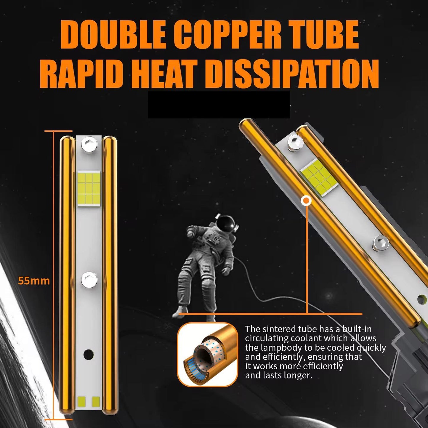 Set becuri LED auto H7 CANBUS 430W 35000LM alb rece 6000K High Quality 4575