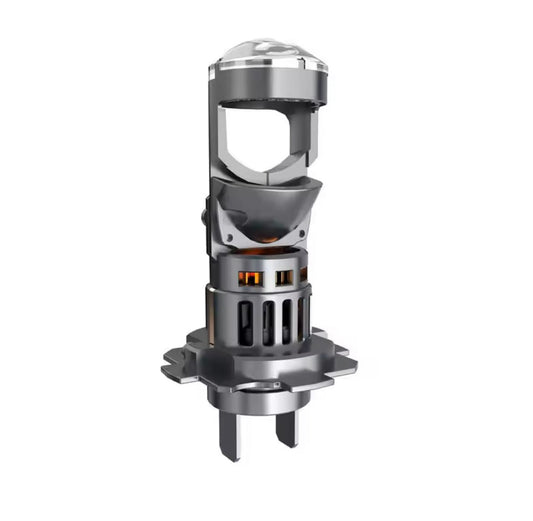 becuri led auto h7 cu lupa canbus 200w 23000lm lumina alba 6000k