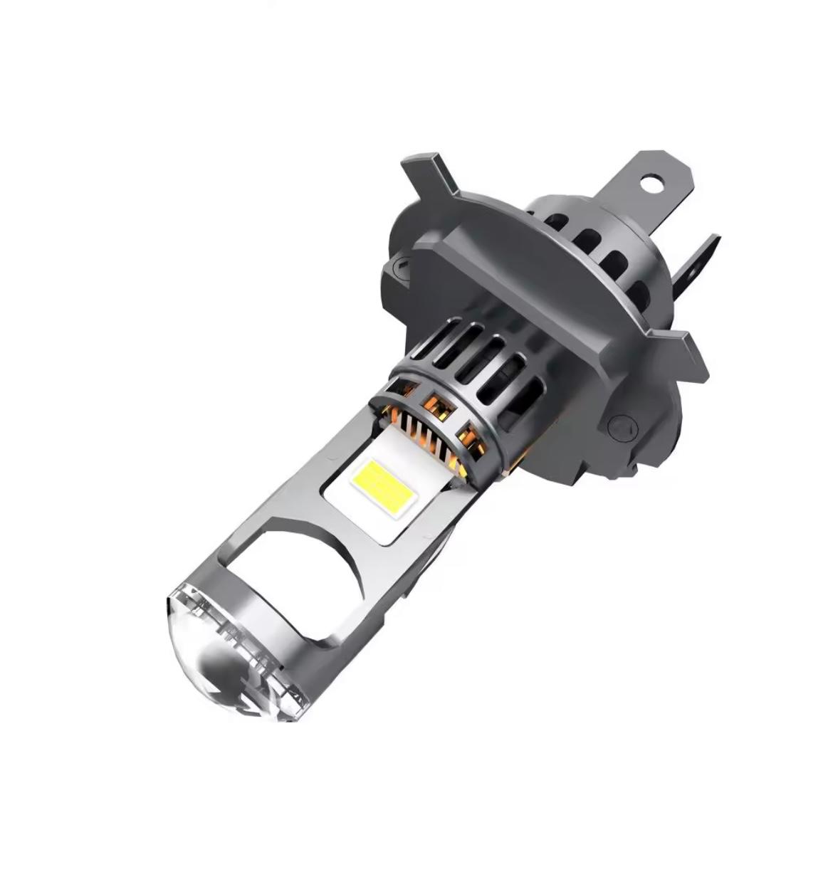 set 2 becuri led h4 auto doua faze faza scurta si lunga canbus 23000 lumeni