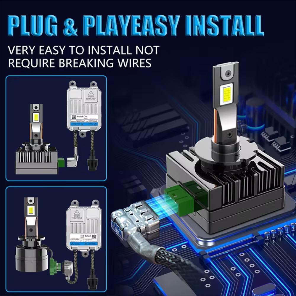 bec xenon hid-led ultra puternic 200w 20000lm canbus pentru faruri auto