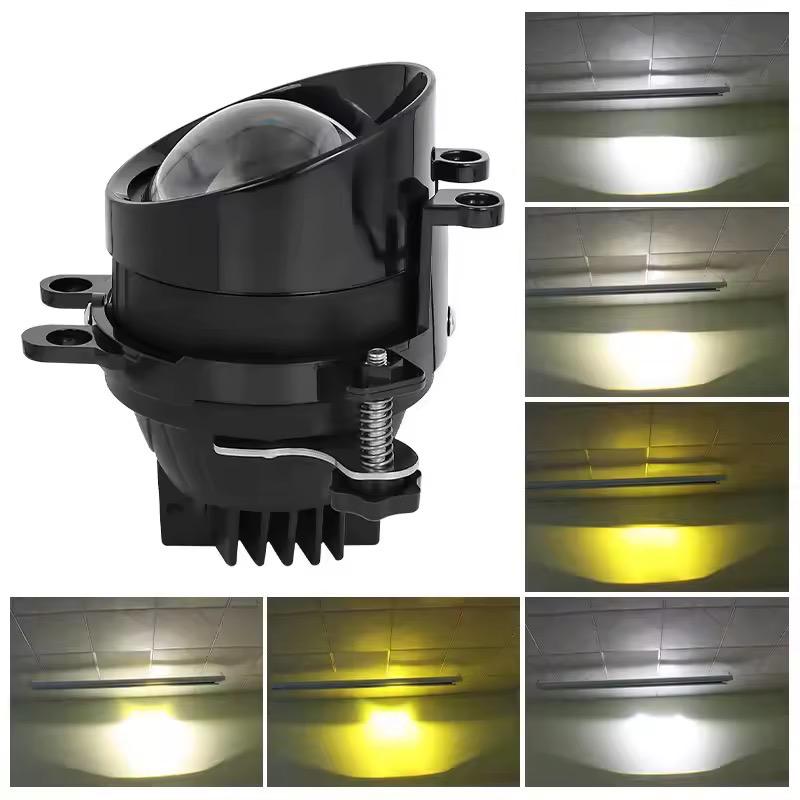 set 2 lupe proiector auto 3 inch led 4575 cu laser 200w 30000 lumeni