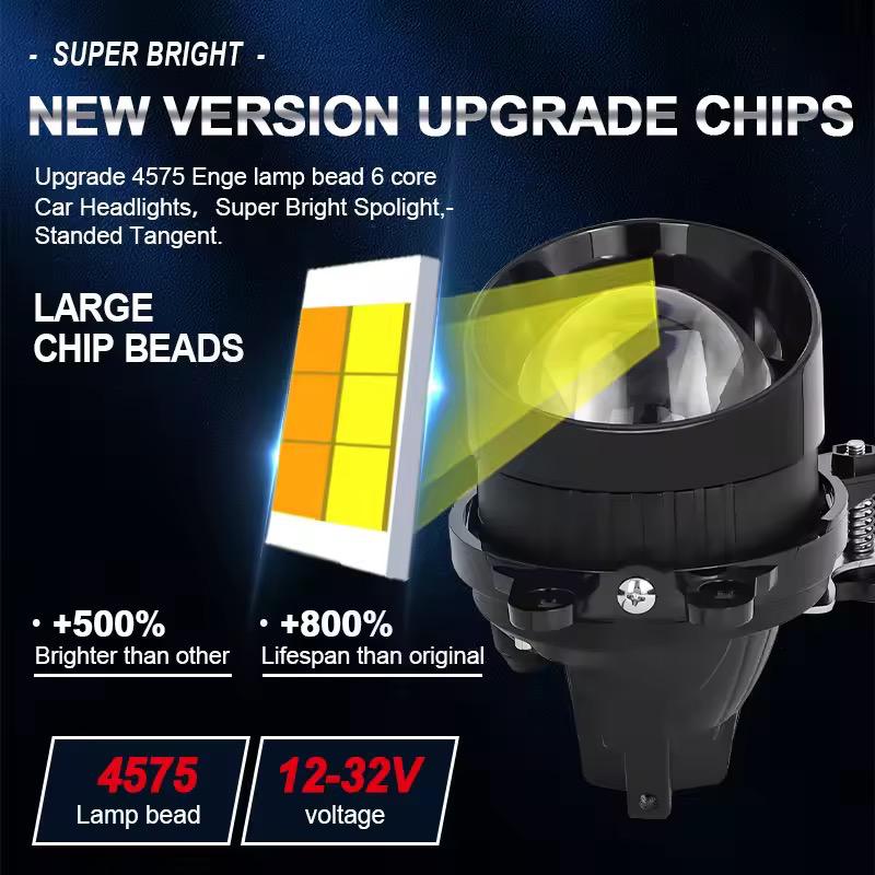 set proiector led auto 3 inch iluminare ultra puternica 200w 30000lm
