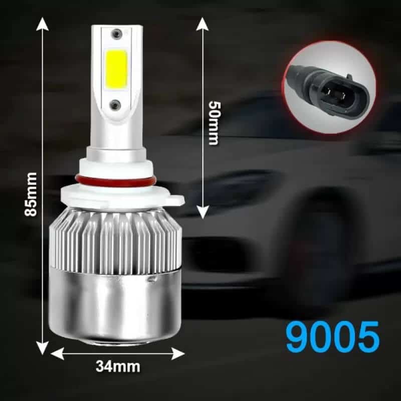 Becuri auto LED HB3 ( 9005 ) C6 - 6500K - 3800 lm - Economice