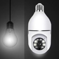 Cameră Supraveghere WiFi 360° Tip Bec E27, Full HD, Viziune Nocturnă Color și Senzor Mișcare – Siguranță Inteligentă pentru Interior și Exterior