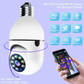 Cameră Supraveghere WiFi 360° Tip Bec E27, Full HD, Viziune Nocturnă Color și Senzor Mișcare – Siguranță Inteligentă pentru Interior și Exterior