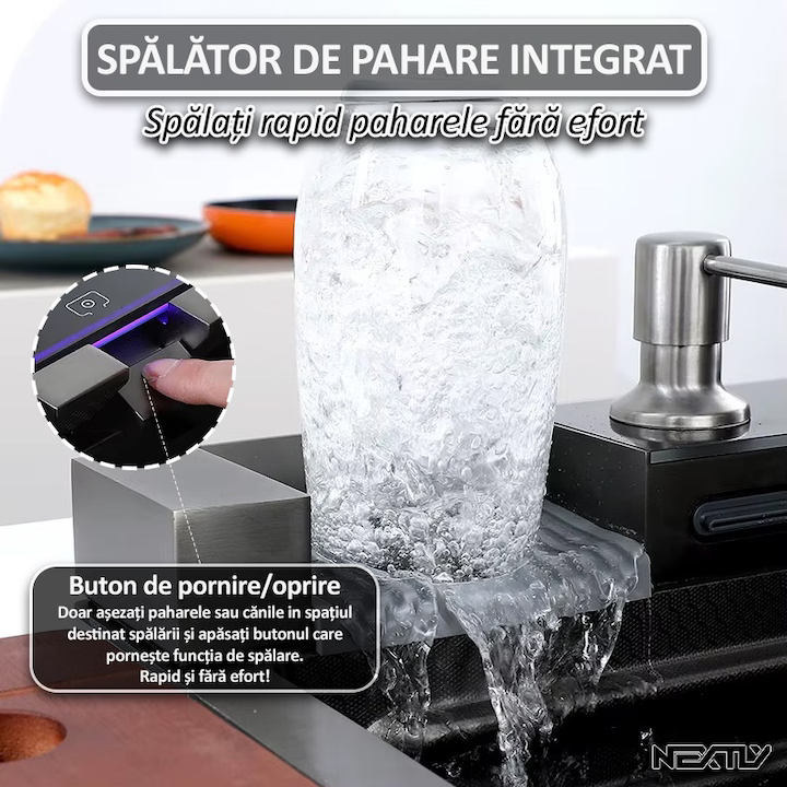 chiuvetă bucătărie premium inox cu sistem drenaj performant