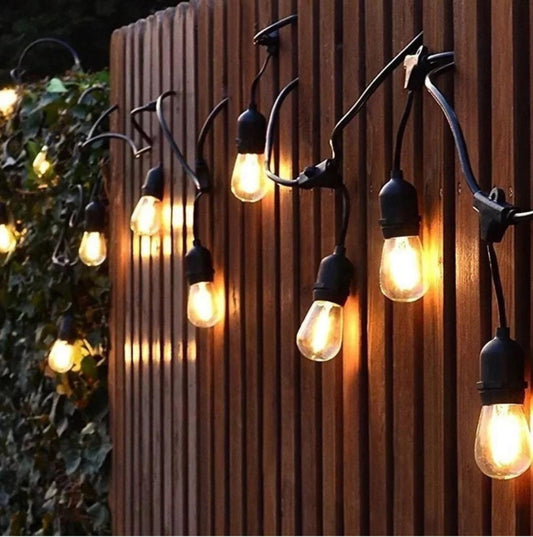 Ghirlandă luminoasă LED 100 metri cu 200 becuri E27 alb cald