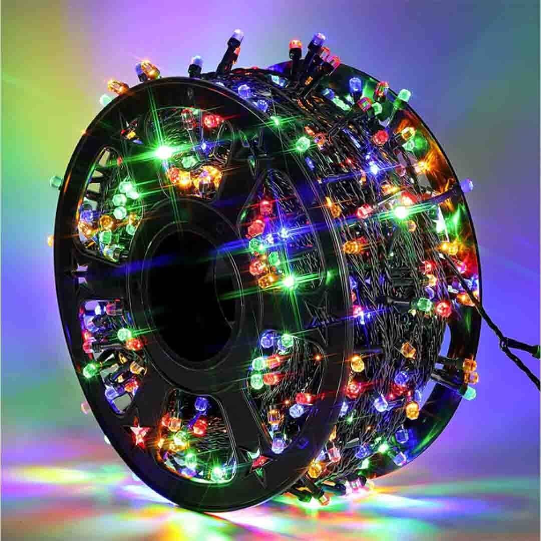 benzi led multicolore 500 leduri exterior sarbatori craciun atmosfera magica