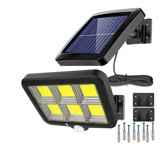 Set 2 lămpi solare LED 250W cu senzor mișcare și telecomandă