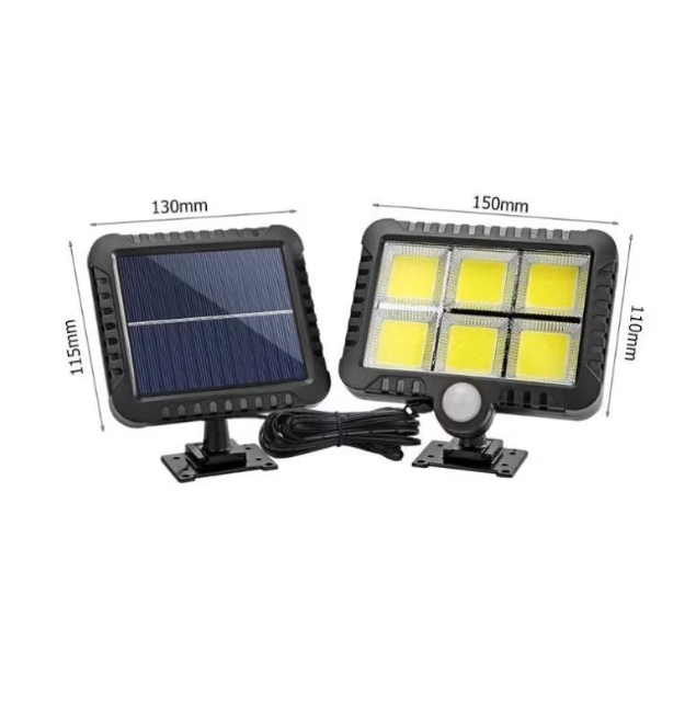 Lămpi solare pentru curte cu senzor mișcare și panou solar 250W