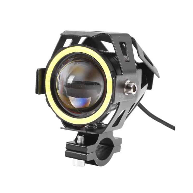 Proiector LED cu lupă și Angel Eyes pentru moto și ATV