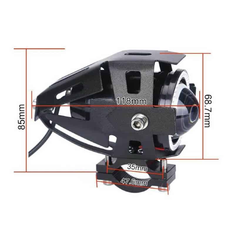 Proiector LED durabil cu lupă și mod stroboscop pentru off-road