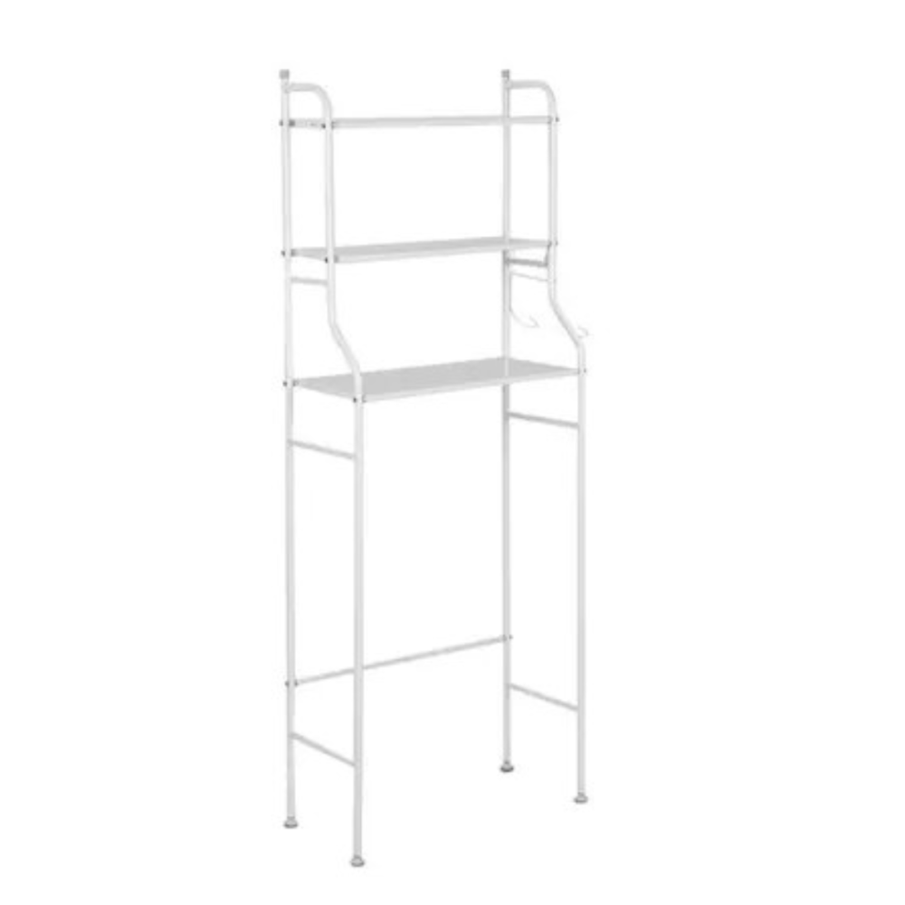 raft pentru cosmetice si prosoape baie alb