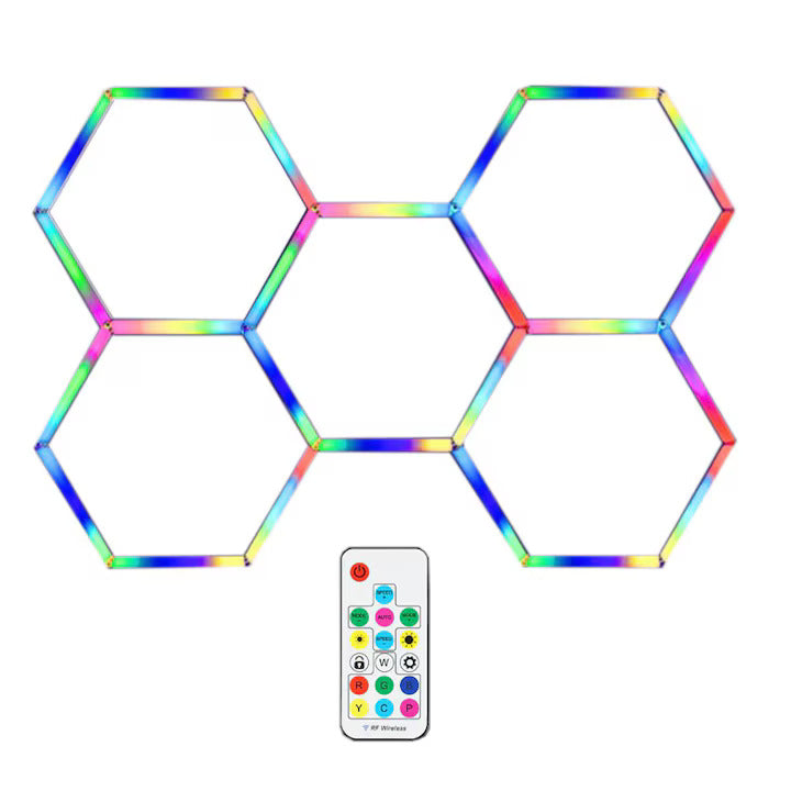 Design Modern Aplica LED RGB HoneyComb cu 4700 lumeni