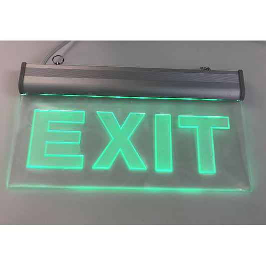 Lampa LED Urgență EXIT Transparentă cu Acumulator 220V