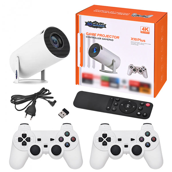 videoproiector portabil 4k x10 plus cu 10000 jocuri
