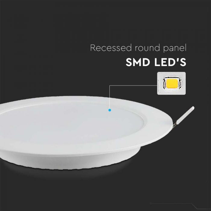 Lampă LED încăstrată albă 6W, lumină caldă 3000K, protecție IP20