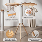 Uscator haine pliabil din lemn natural – 12/16 bete, rotire 360°
